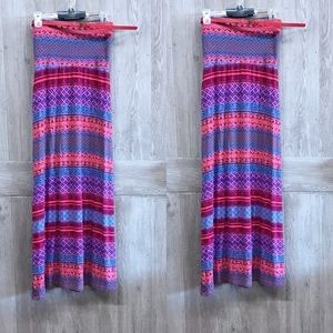 Multi Color Strapless Maxi Dress NWOT BB735